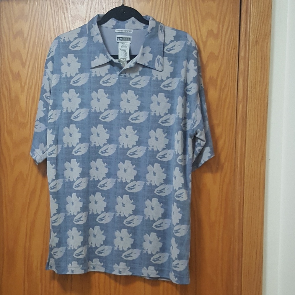Untied Sueded Microfiber Polo Shirt Large